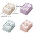 thumbnail image 4 of Monstrate Rose Jabonera con tapa Drenaje Contenedor de almacenamiento Caja tallada Estuche Baño Ducha Organizador de viaje Suministros Azul Type3 NO3, 4 of 6