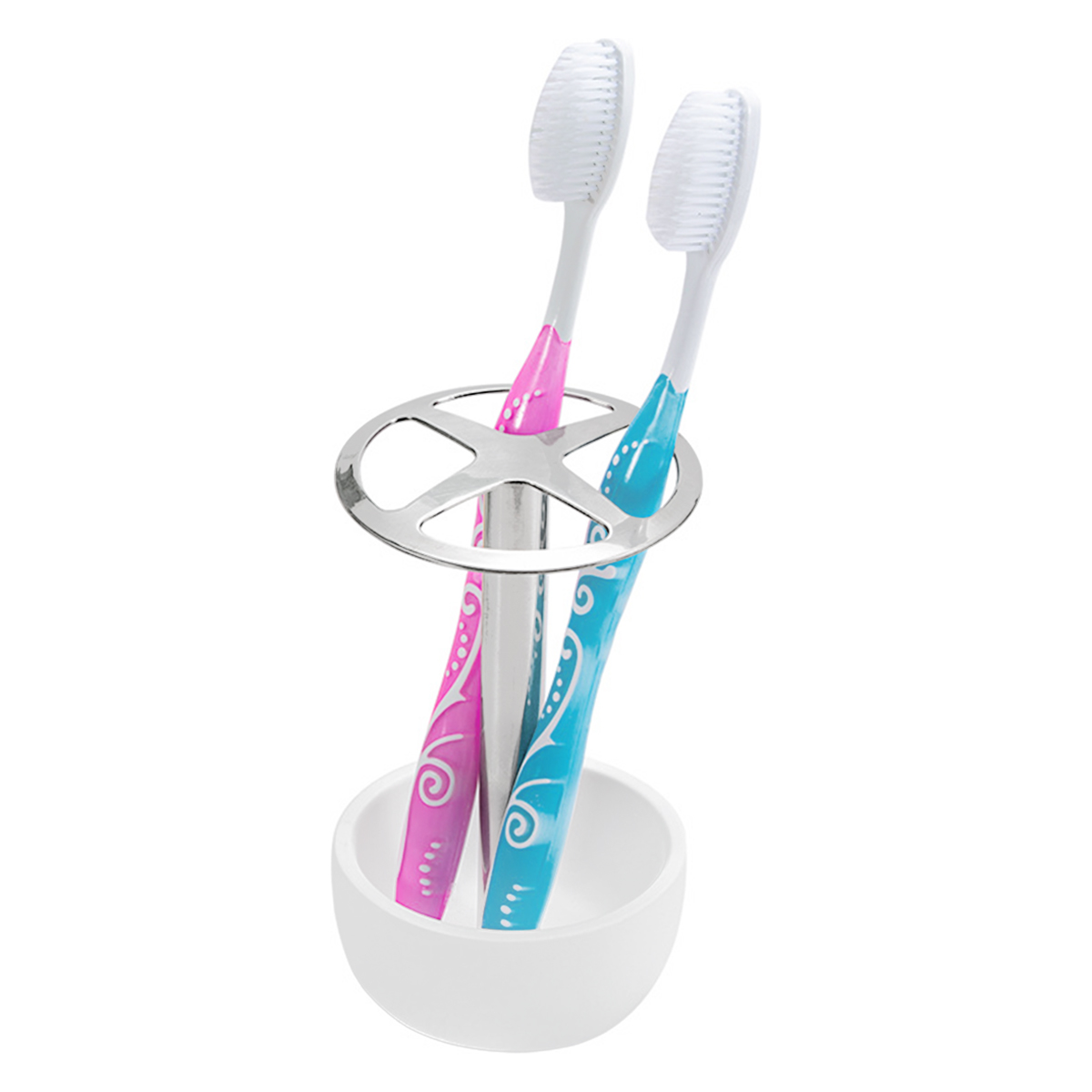 Toothbrush Holder Stand Stainless Steel Divided Toothbrush Storage Rack