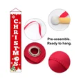 thumbnail image 4 of Pancarta navideña Sayala - 2 piezas de letrero de bienvenida para puerta de porche con mensaje "Merry Christmas" - Pancartas colgantes de decoración navideña roja, 4 of 5