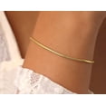 thumbnail image 2 of CROPD Charm Bracelets for Women, 925 Sterling Silver Plated/14k Gold Bracelet 3mm Dainty Snake Chain Bracelet Men Non Tarnish Jewelry Gifts for Her, 2 of 6