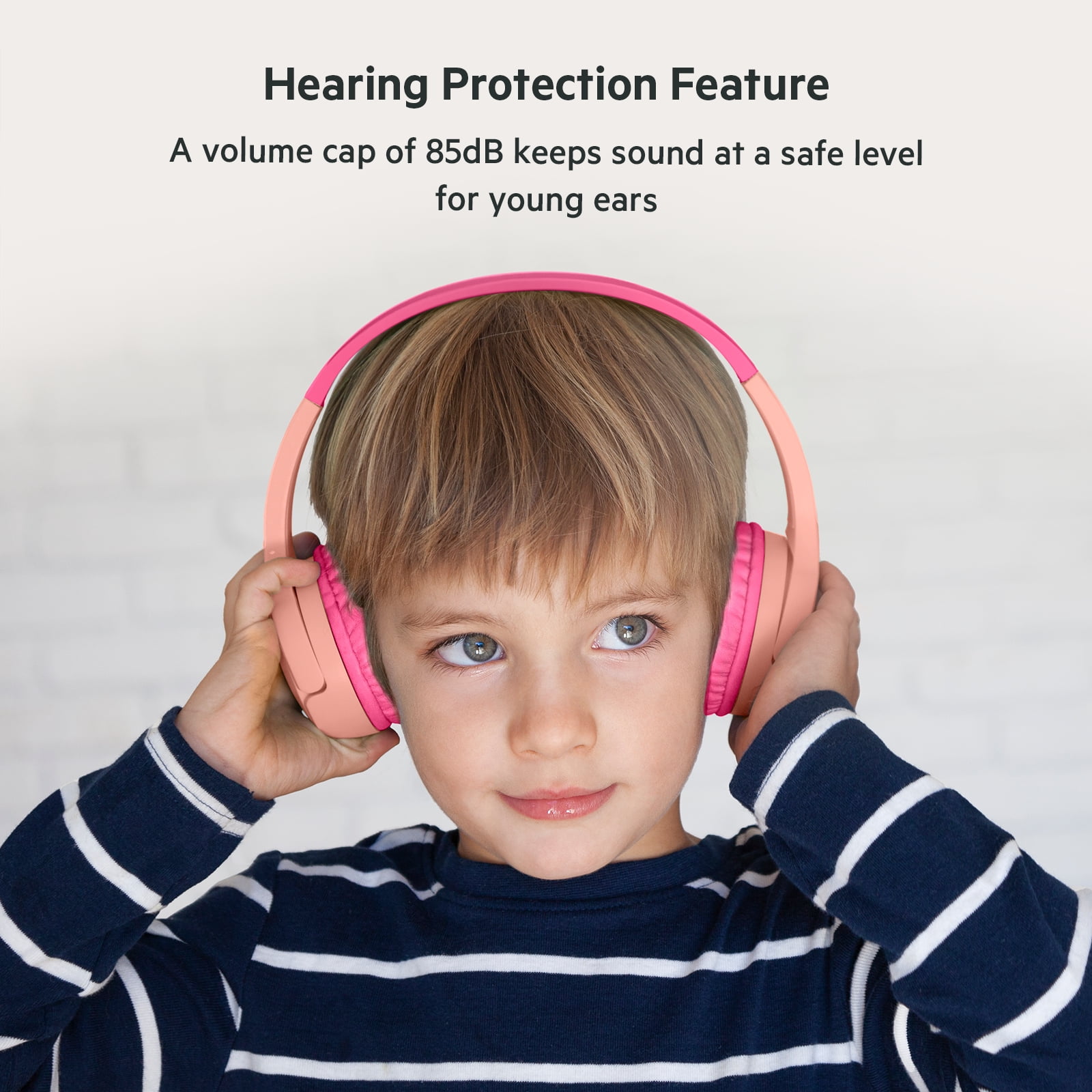 Belkin SOUNDFORM for Headphones On-Ear Mini Wireless Pink Kids, Bluetooth