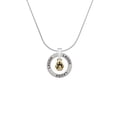 thumbnail image 2 of Delight Jewelry Goldtone Mini Rounded Paw Laugh Ring Charm Necklace, 18", 2 of 4