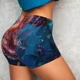 thumbnail image 4 of Susaid Colorful Jellyfish Abstract Print Intensify Workout Shorts for Women Seamless Scrunch Short Gym Yoga Running Sport Active Exercise Fitness Shorts-Large, 4 of 8