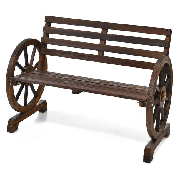 Wagon wheel 2024 bench 2 seater