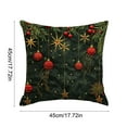 thumbnail image 3 of Hometravel Linen Christmas Pillow Cover, Imitation Embroidery Print Design, Decorative Sofa Cushion Case for Living Room, Seasonal Home Decor, 3 of 6