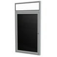 thumbnail image 3 of Ghent's Vinyl 36" x 36" 1 Door Enclosed Flannel Letterboard in Black, 3 of 4