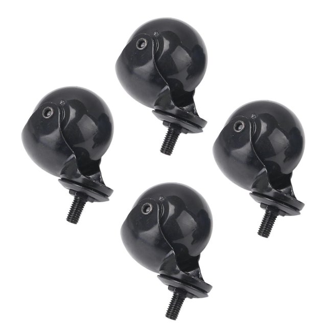 Casters 4pcs Black 2 Inch Ball Caster Stem Caster Swivel Wheels 8x15mm For Home Ppm-2193