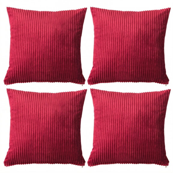 AUQ 4Pcs Decorative Pillow Covers Smooth Gliding 16X16 Pillow Covers Good Resilience Cushion Covers Style1