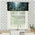 thumbnail image 3 of Waterfall Landscape Window Curtain Valances Spring Forest Natural Scenery Privacy Decorative Rod Pocket Short Window Valance Curtains 54 by 18 in, 1 Panel, 3 of 6