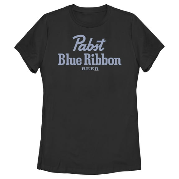 Women's Pabst Blue Beer Logo Graphic Tee Black X Large