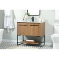 thumbnail image 2 of 36 inch single bathroom vanity in walnut brown, 2 of 8