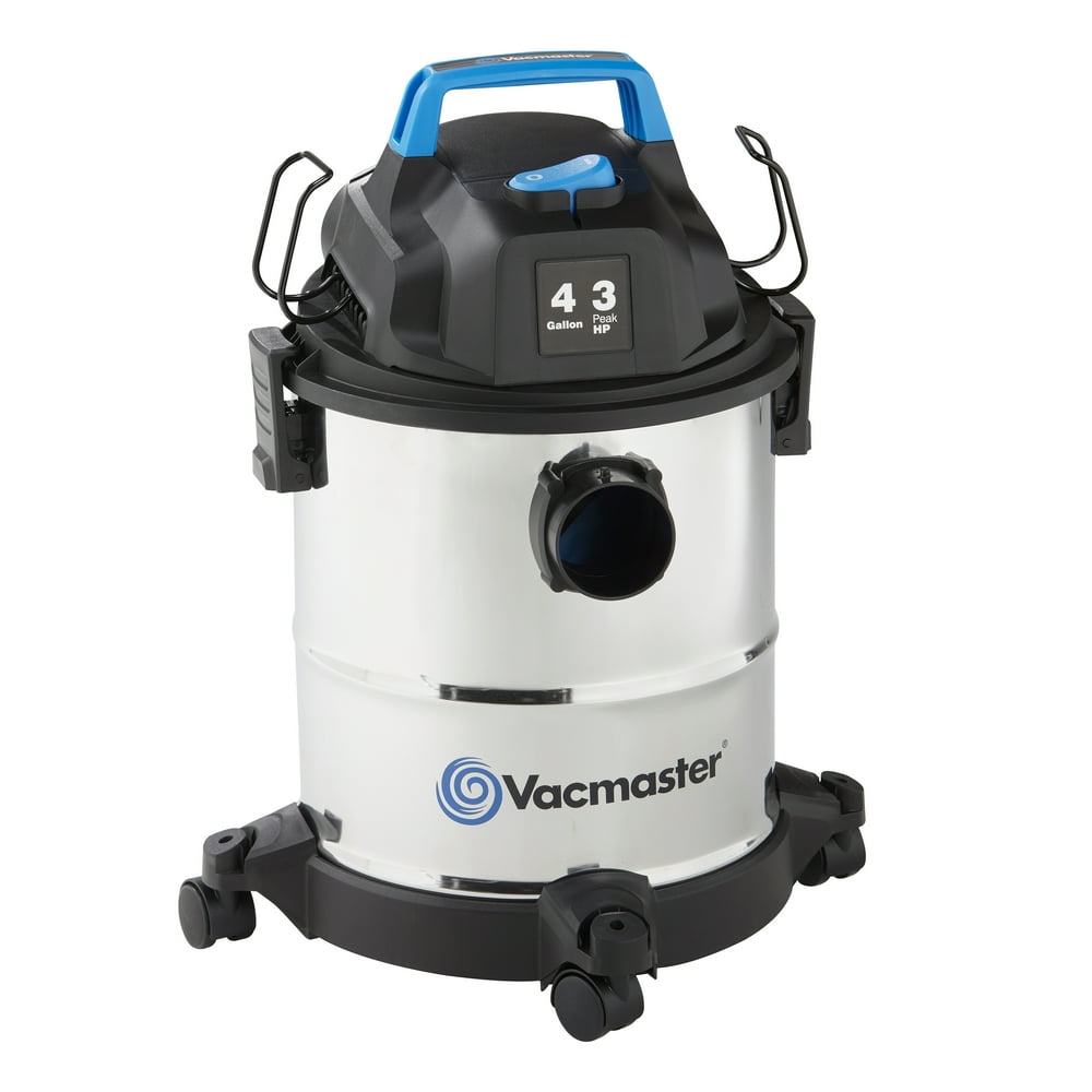 Vacmaster 4Gallon 3 Peak HP Stainless Steel Wet/Dry Vacuum, MVOA407S