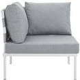 thumbnail image 6 of Modway Harmony Outdoor Patio Aluminum Corner Sofa in White Gray, 6 of 6