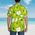 thumbnail image 6 of Fotbe Green Apple Hawaiian Shirt For Men Unisex Summer Beach Casual Short Sleeve Cotton Linen Button Down Shirts-Small, 6 of 9