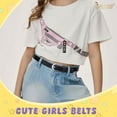 thumbnail image 2 of JASGOOD 2Pcs Girls Belts with Cute Buckle Kids Girl PU Leather Adjustable Belt for Jeans Dresses, 2 of 8
