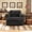 Black, variant on Sure Fit Stretch Pinstripe T-Cushion Two Piece Chair Slipcover
