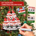 thumbnail image 3 of Personalized Christmas Trees Ornaments, Gnomes Personalized Family Christmas Ornaments, Custom Names, Family of 4, 3 of 8