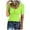 Green, variant on yillto Women's Short Sleeve Tshirts Scoop Neck Button Slim Ribbed Knit Casual Basic Tight Crop Tops