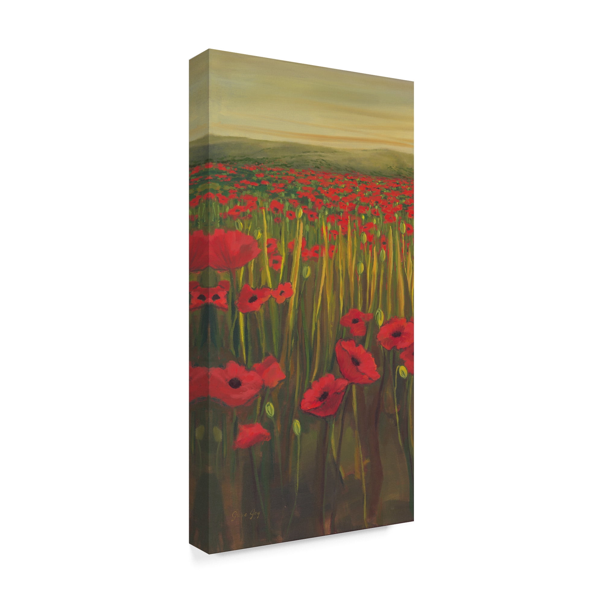 Trademark Fine Art 'Red Poppies in Field I' Canvas Art by Julie Joy