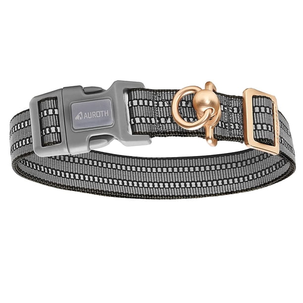 Collar de perro para perros medianos grandes, collar de perro reflectante, collar de perro ajustable de nailon suave