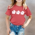 thumbnail image 2 of T-Shirts Décontractés Imprimés pour Petites Filles Col Rond Manches Courtes Taille 6-7T, 2 of 5