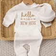 thumbnail image 2 of Ylsteed Newborn Baby Boy Girl Leisure Clothes Outfits Embroidery Long Sleeve Romper Bodysuit Baby Shower Coming Home Outfit Tops+Pants+Hat, 2 of 6
