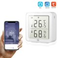 thumbnail image 3 of Sensor de humedad de temperatura Wifi Tuya para el hogar inteligente, control de alerta de aplicación, higrómetro interior, conector de termómetro Feliz Sencillez, 3 of 5