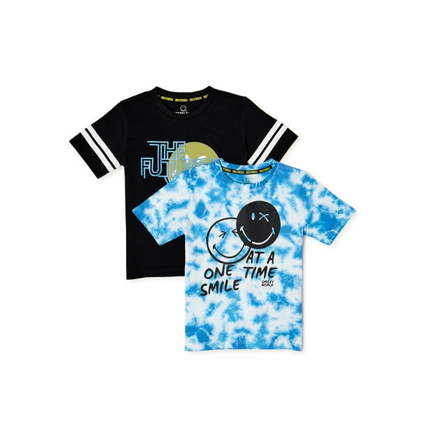 Smileyworld Boys The Future is Yours Graphic T-Shirt, 2-Pack, Sizes 4-18