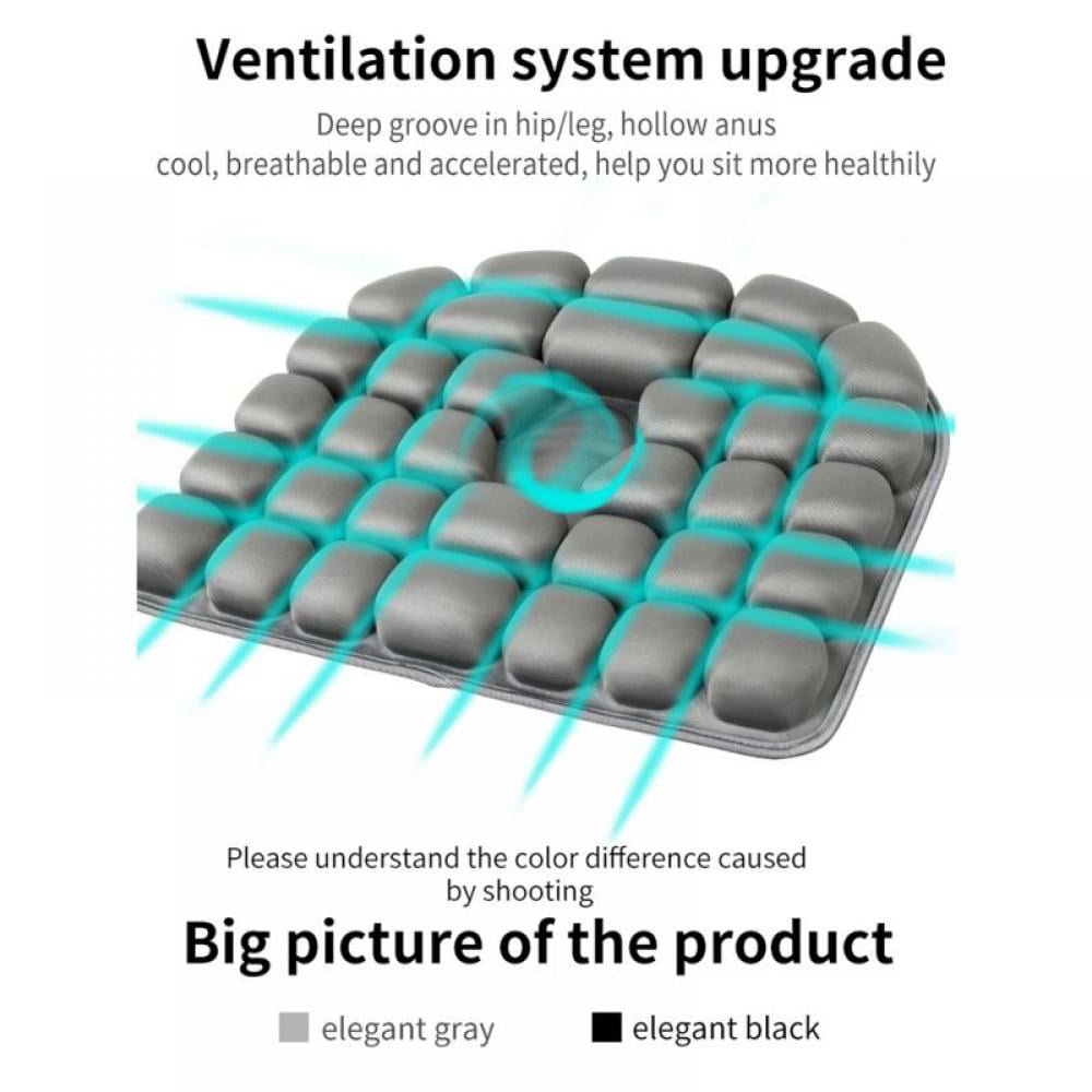 Vive 3D Inflatable Seat Cushion - Adjustable Air Pressure Relief Seat,  Portable - Waffle Style Tailbone Pad for Back Support, Sciatica, Coccyx  Pain 