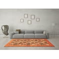 thumbnail image 3 of Ahgly Company Indoor Square Abstract Orange Modern Area Rugs, 5' Square, 3 of 4