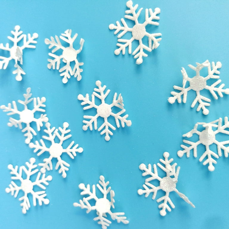 300PCS Christmas Snowflake Confetti Decorative Glitter Confetti
