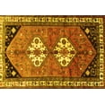 thumbnail image 1 of Ahgly Company Machine Washable Indoor Rectangle Persian Yellow Traditional Area Rugs, 4' x 6', 1 of 4