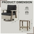 thumbnail image 6 of MeetLeisure Outdoor Wicker Swivel Rocker Chairs Sets of 4 and 2 Side Table, Black, 6 of 8