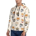 thumbnail image 3 of Pofeuu Shiba Head Face Print Mens Casual Hooded Collar Drawstring Hoodies Pullover Sweatshirts Casual Long Sleeve Shirts-XX-Large, 3 of 7