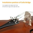 thumbnail image 4 of Acoustic Cello in Natural Color w/Case, Bow, Bridge and Rosin (4/4 - Full Size), 4 of 10
