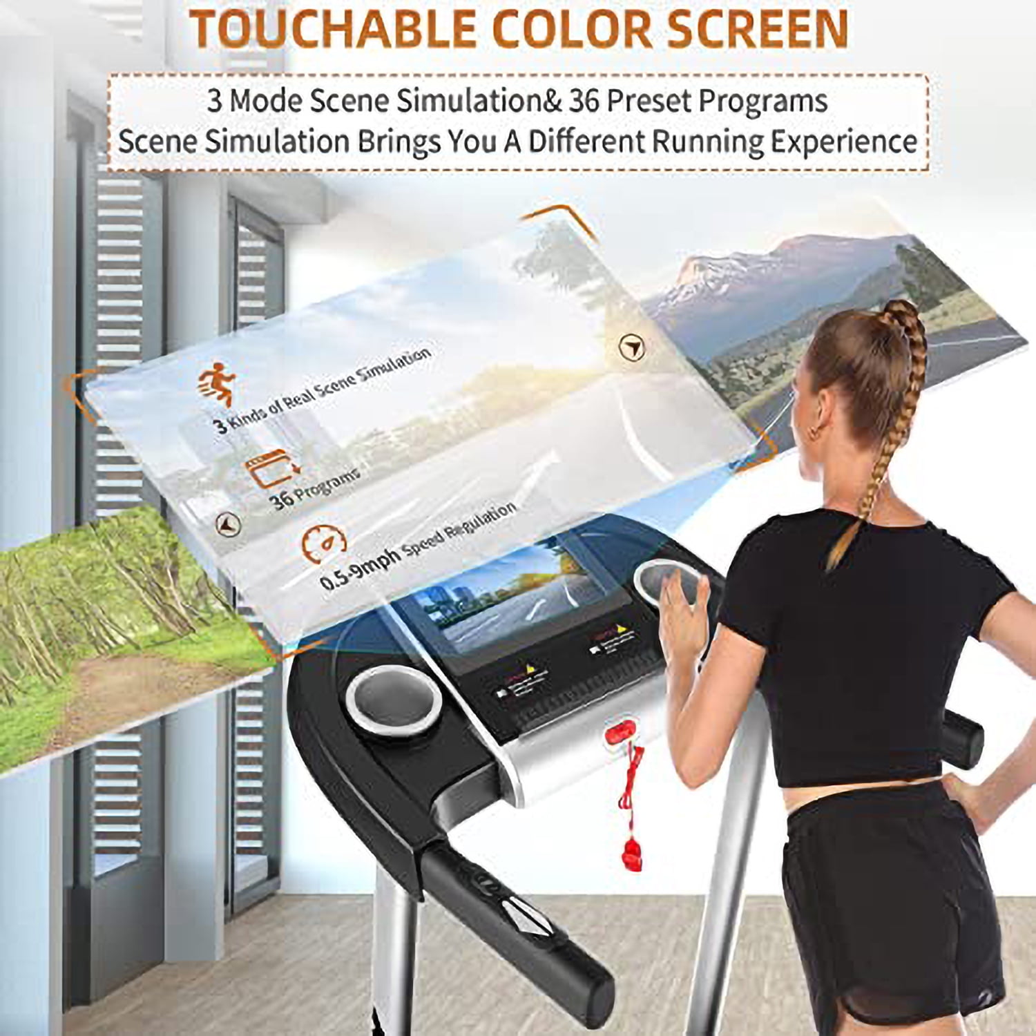 Buy SYTIRY Treadmill with 10 HD TV Movie Touchscreen and 3D Virtual