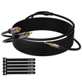 thumbnail image 1 of Cable de 3,5 mm a RCA, cable de 15 m, 2 conectores RCA a audio estéreo auxiliar, 1 of 6