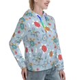 thumbnail image 6 of Fotbe Sea Turtle Pattern Womens Long Sleeve Hoodie, Pullover Hooded Sweatshirt, Kangaroo Pocket Hoodie with Eye-catching Drawstrings-Small, 6 of 7