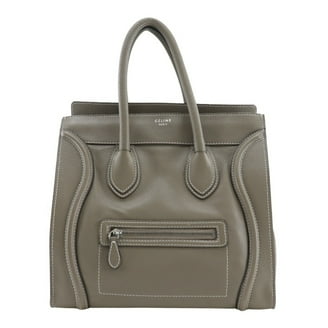 Celine Micro Luggage Handbag with Smooth Gray Calfskin - Walmart.com