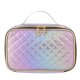 thumbnail image 1 of Bolso cosmético de cuero de la tela escocesa del diamante del laser, bolso cosmético portátil, material de la PU, 1 of 5