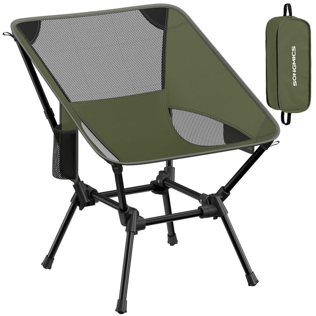Silla de camping SONGMICS con altura ajustable y estructura de acero