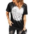 thumbnail image 3 of ABPHQTO Camiseta de manga corta con estampado de vaca BEEF marrón para mujer, 3 of 5