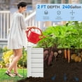 thumbnail image 4 of Dextrus 4x4x2ft Plastic Raised Garden Bed with Growth Grid, Large Resin Vinyl Above Ground Planter Box, Ideal for Plants, Vegetables, Flowers, White, 4 of 4