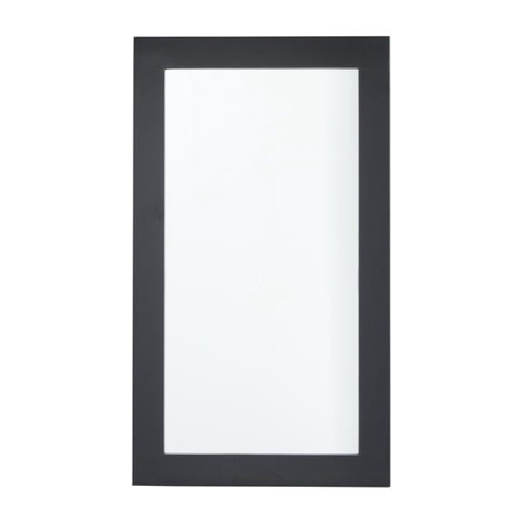 DecMode 24" x 42" Black Wall Mirror