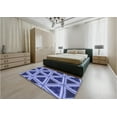 thumbnail image 4 of Ahgly Company Indoor Square Patterned Denim Blue Area Rugs, 8' Square, 4 of 6
