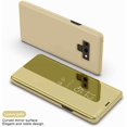 thumbnail image 2 of Case for Galaxy S23 Plus Luxury Clear View Electroplate Mirror Makeup Design Flip Wallet 360 Full Body Built-in Screen Protection Slim Hard Mirror Kickstand Cover Gold, 2 of 11