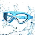 thumbnail image 3 of Gafas de natación para niños, gafas con tapones para los oídos, gafas de agua profesionales con vista panorámica, gafas de natación para esnórquel, azul, 3 of 8
