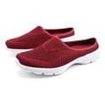 thumbnail image 2 of Dagaeig Women's Slip-on Sneakers Wide Width Comfort Walking Shoes Casual Flats Mesh(Red,5.5), 2 of 8