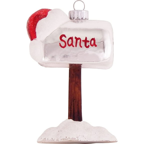 Christmas By Krebs Blown Glass Collectible Tree Ornaments (3 1/2" Santa's Mailbox)