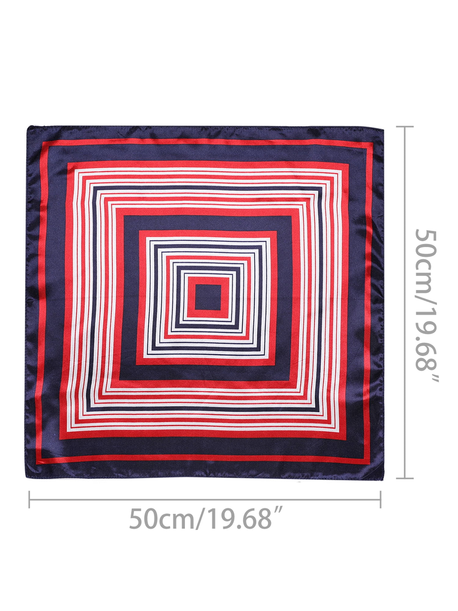 Unique Bargains Women Satin Print Square Scarves Kerchief Neck Scarves 20 x 20""